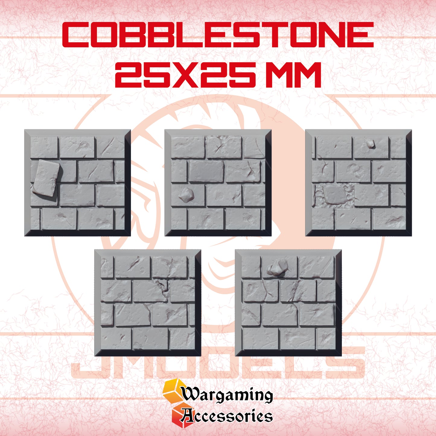 Cobblestone Bases 25x25mm
